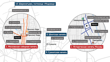 Места празднования Ураза-байрам в Москве и Подмосковье